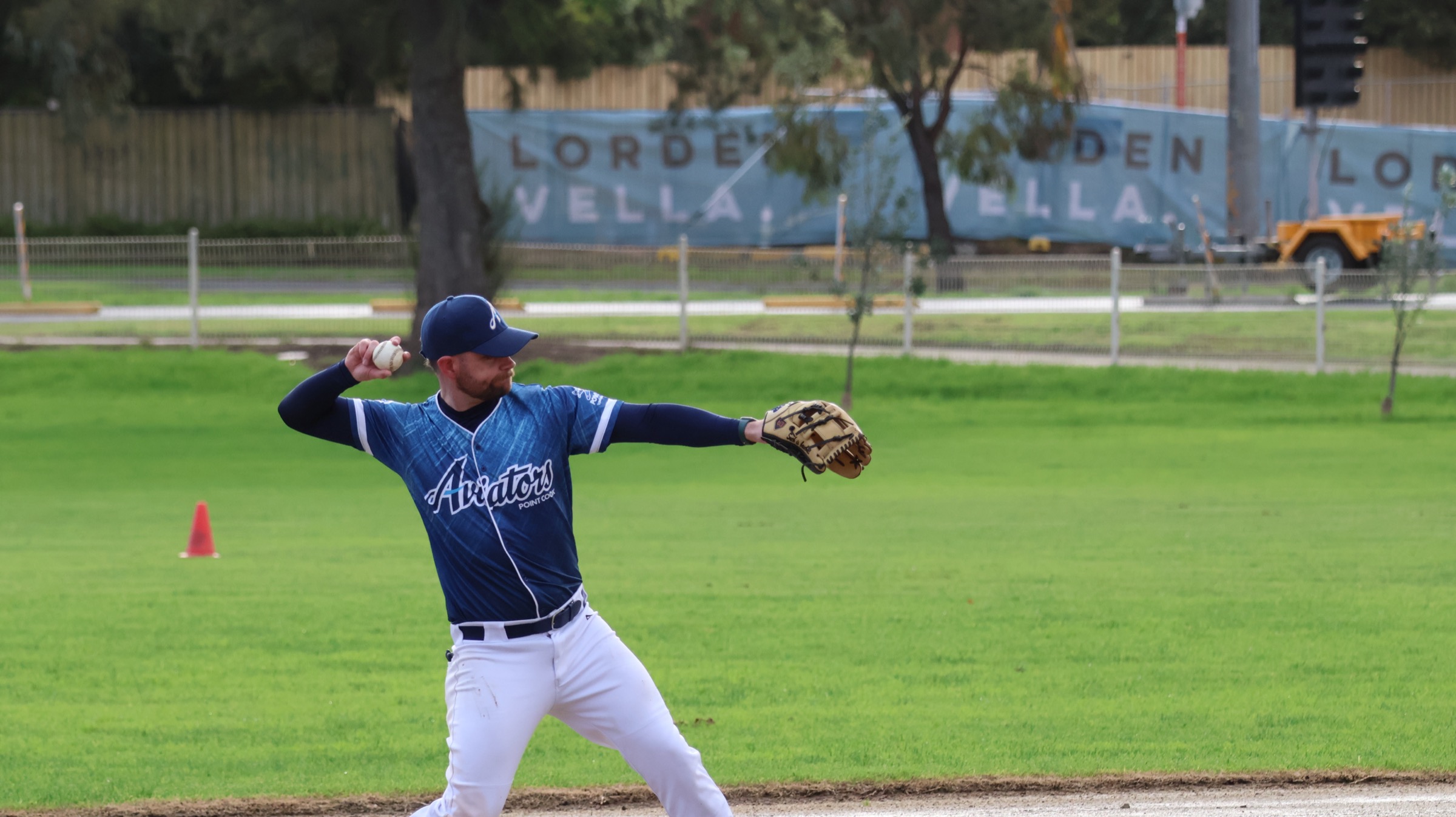 Aviators player in a custom sublimated jersey.